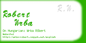 robert wrba business card
